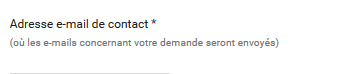 3 ) Vous devez donner votre adresse e-mail pour permettre aux services Google de vous contacter.