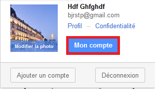 Le bouton Mon compte