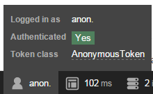 Je suis authentifié en tant qu'anonyme