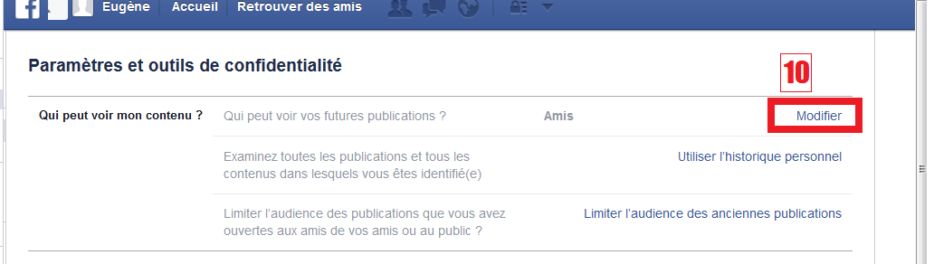 Paramètres et outils de confidentitalité