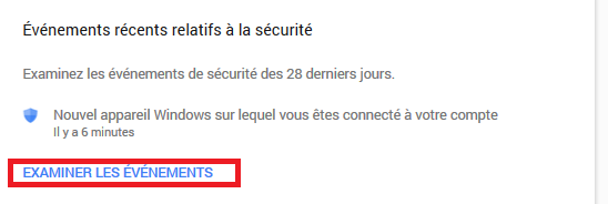 Examiner les événements