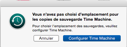 Configuration de Time Machine