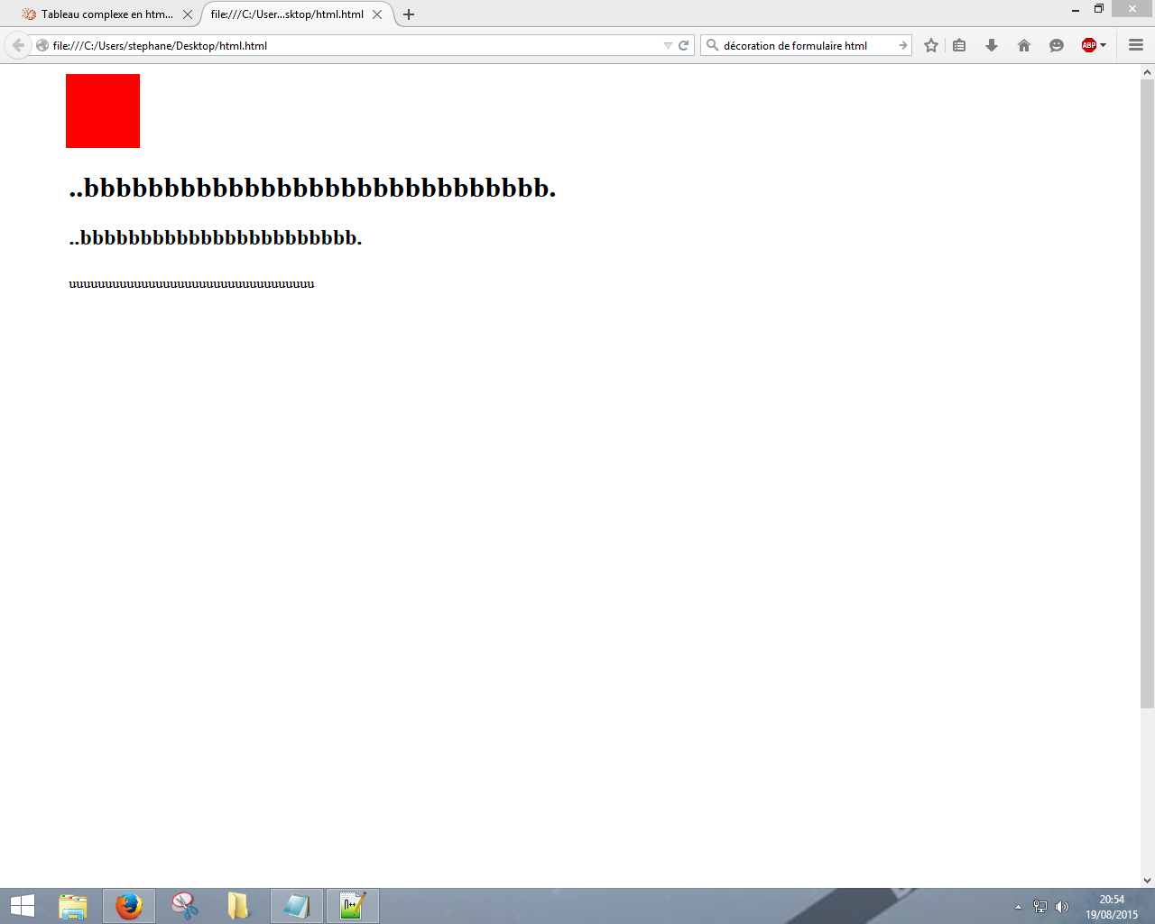 Tableau complexe en html/ css - page 1 - OpenClassrooms