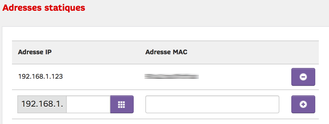 Associer une IP fixe à une adresse MAC