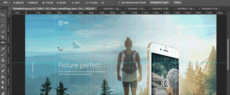 Measure grid width