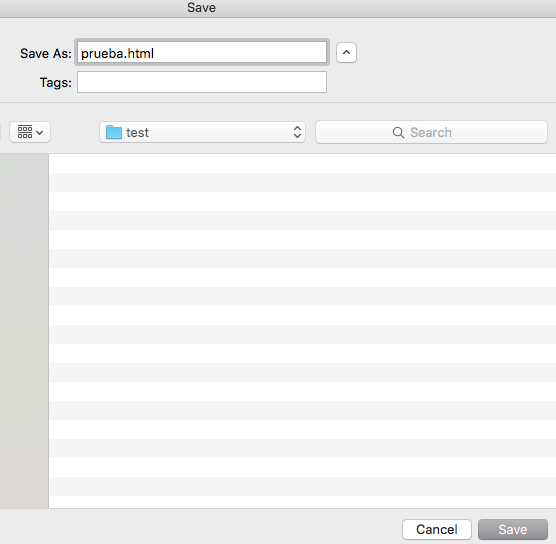 Guardando fichero en sublime y mac