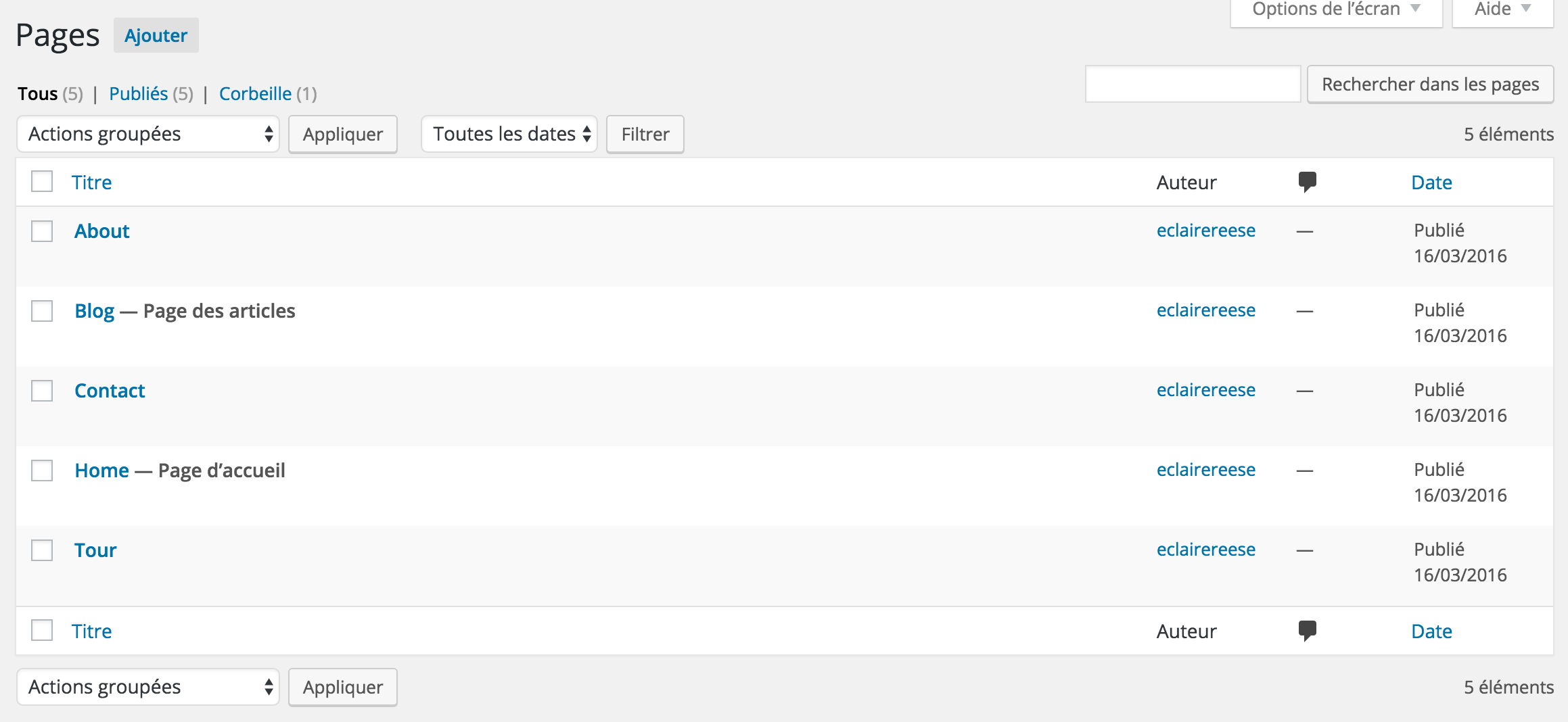 Menu Pages