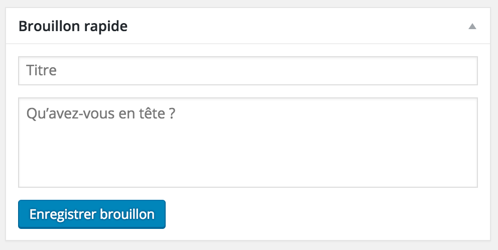 Brouillon Rapide