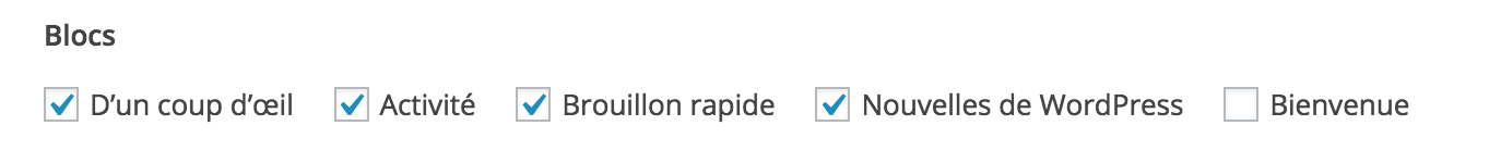 Personnalisez les widgets de votre tableau de bord
