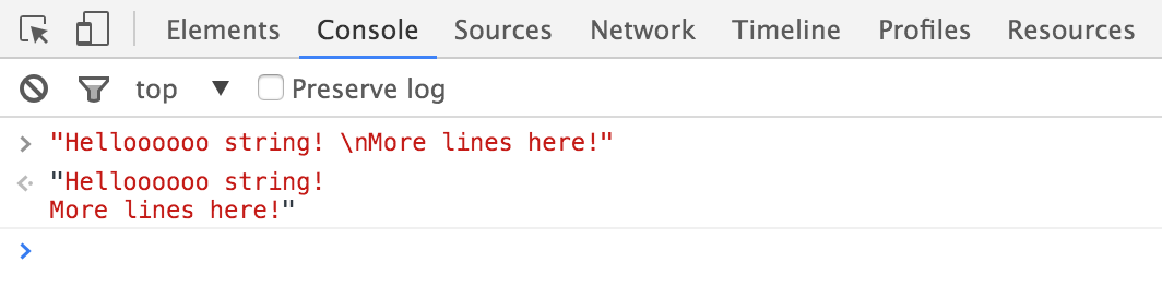 Strings in JavaScript