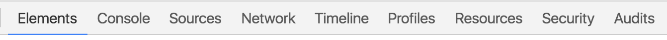 DevTools tabs