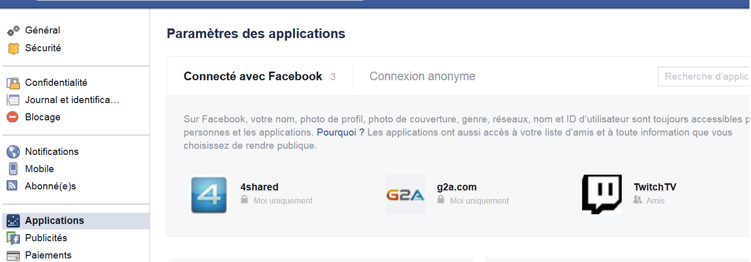 Paramètres