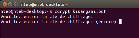 Chiffrer un fichier avec CCrypt