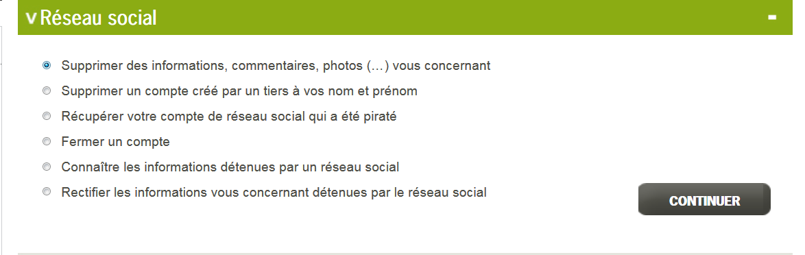 Choisissez le cas qui correspond à votre problème.