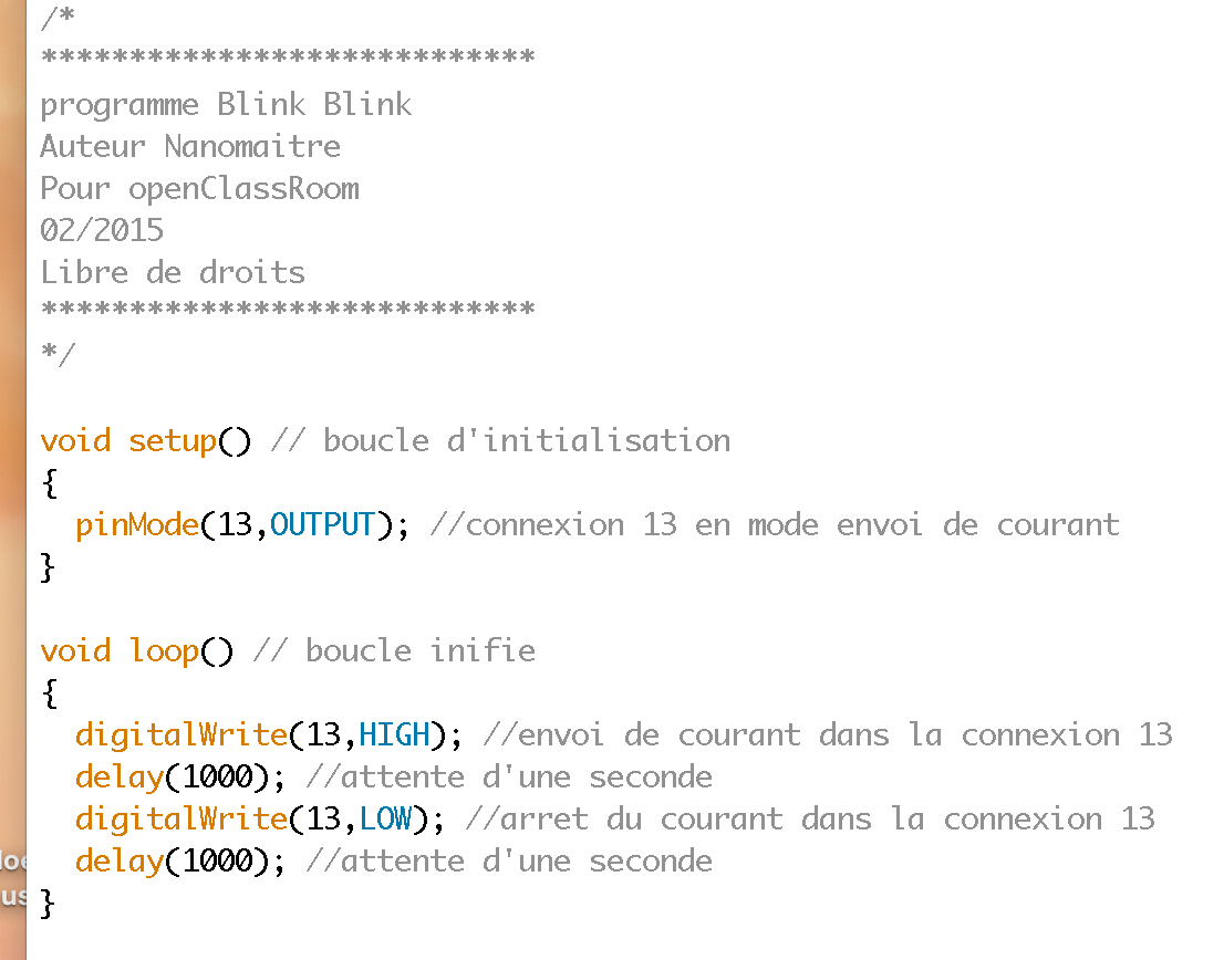 Exemple de programme commenté