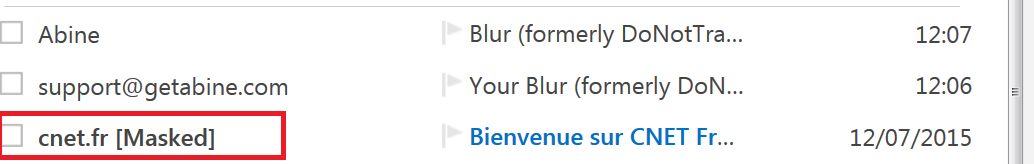 Message apparaissant dans la liste de messages de votre adresse mail principale, mais qui a été reçu sur une fausse adresse