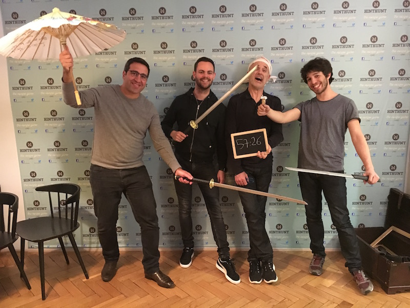 One of the teams who participated to an escape game