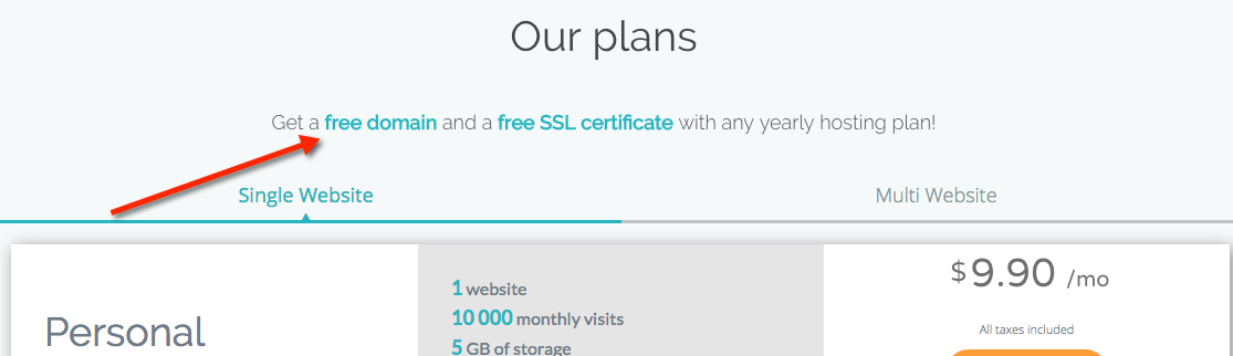 Un nom de domaine gratuit est inclus sur Themecloud sur l'offre annuelle