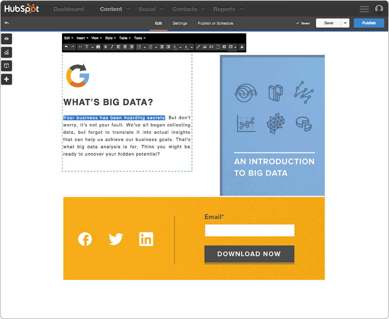 We use Hubspot for marketing
