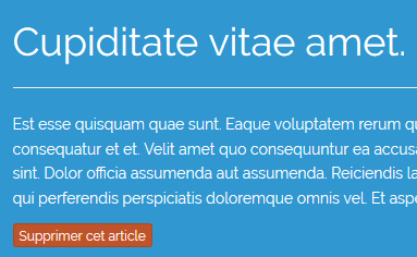 Un bouton pour supprimer l'article