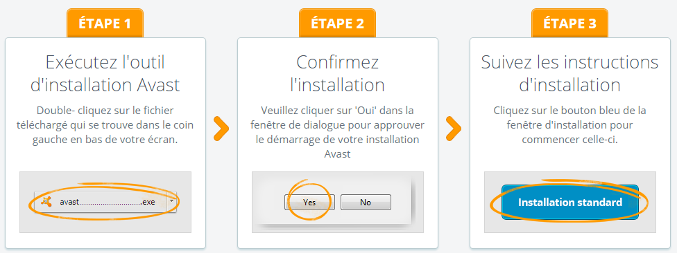 Installation d'Avast en 3 étapes