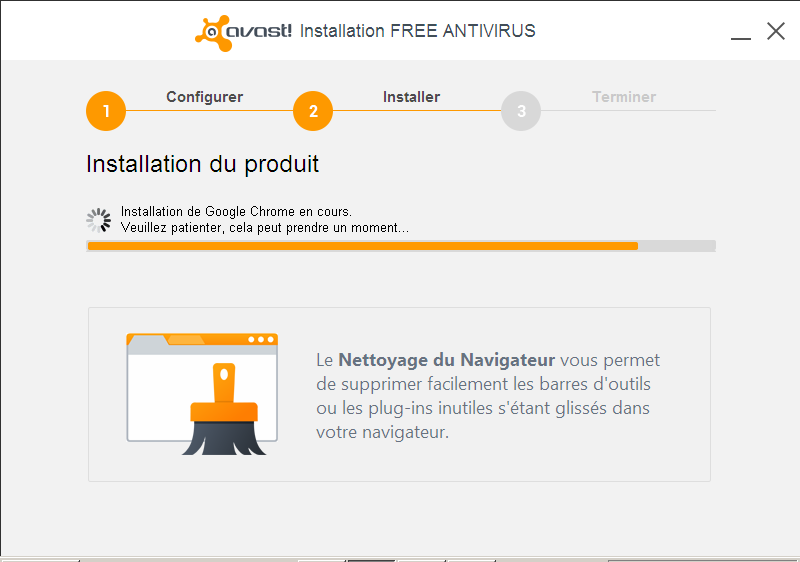 Progression de l'installation