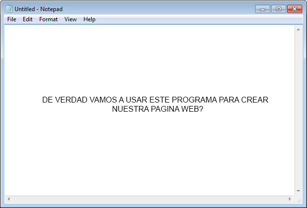 El programa Notepad