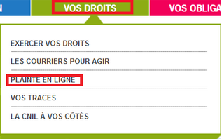 Vos droits > Plainte en ligne