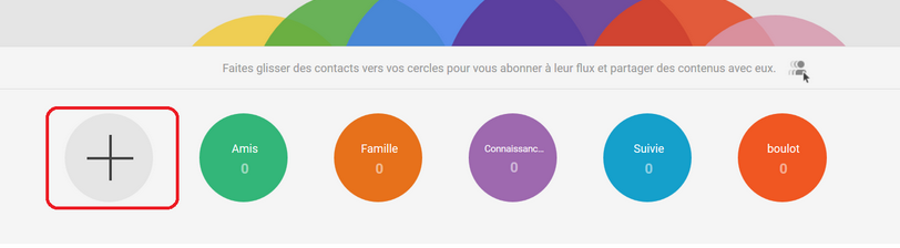 Cliquez sur le bouton + pour ajouter des cercles.