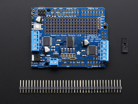 Adafruit Motor/Stepper/Servo Shield pour Arduino v2 Kit - v2.3 (Adafruit.com)