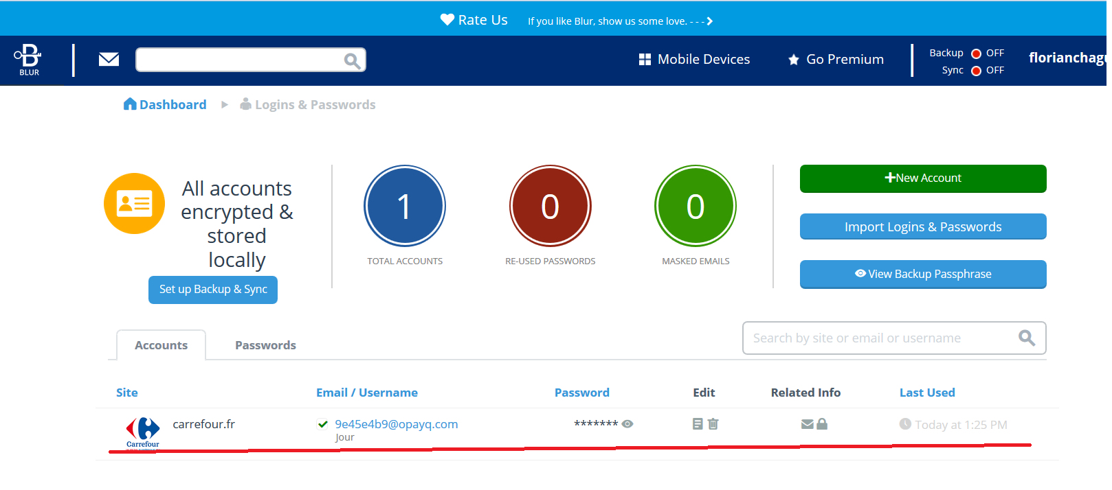 Accounts : j'ai maintenant un compte !