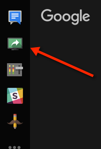Bouton partage d'écran sur Hangouts