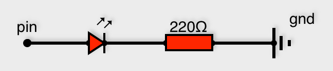 Schéma de montage pour une diode