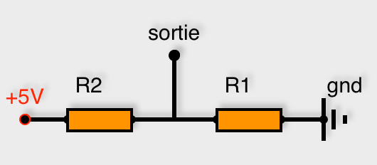 Schéma pour pont diviseur de tension