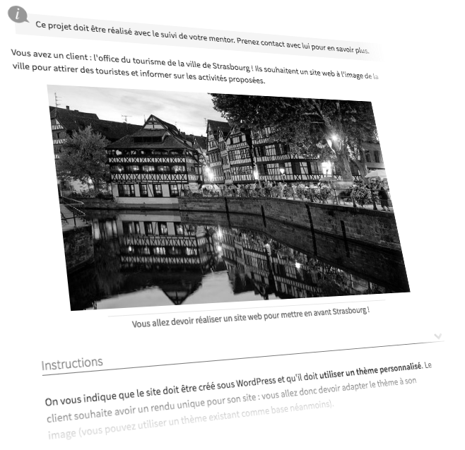 Aperçu des instructions d'un projet