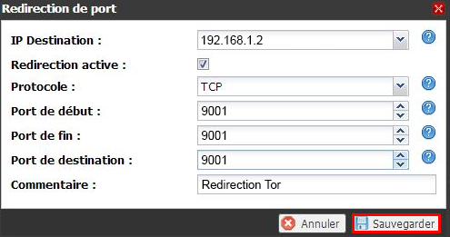 Paramétrage de la redirection de port sur une Freebox