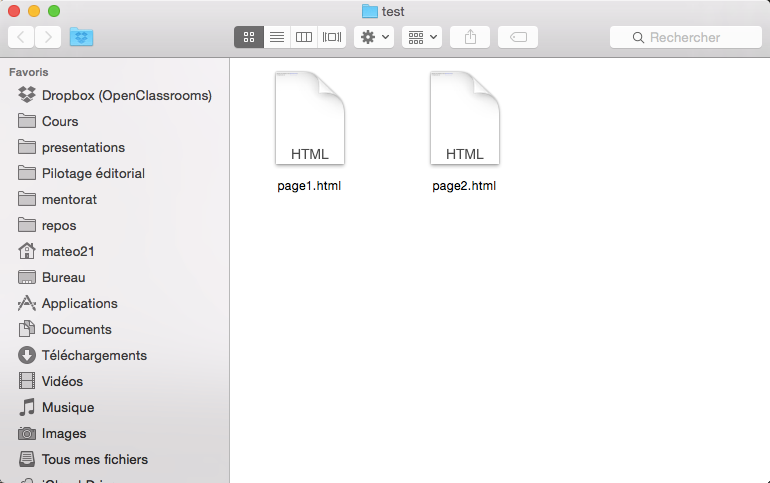 Plusieurs fichiers HTML dans un même dossier
