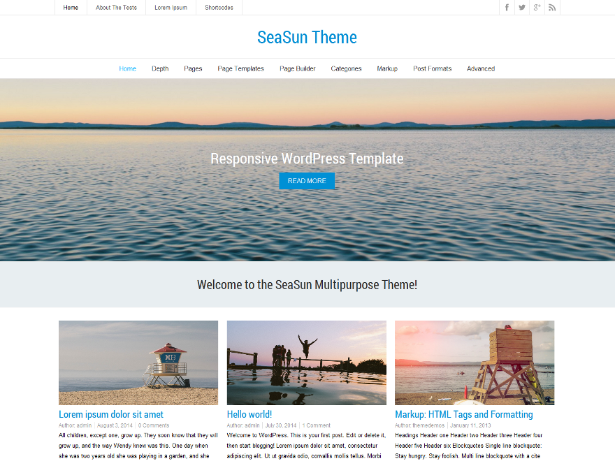 Le thème SeaSun