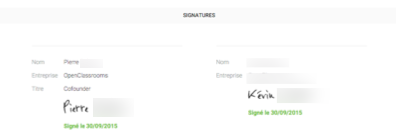 La signature se fait sur une interface en ligne en quelques secondes