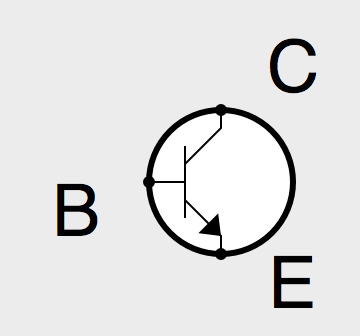 Symbole électrique d'un transistor NPN