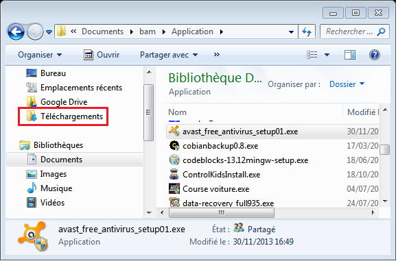 Bibliothèque Téléchargement de Windows