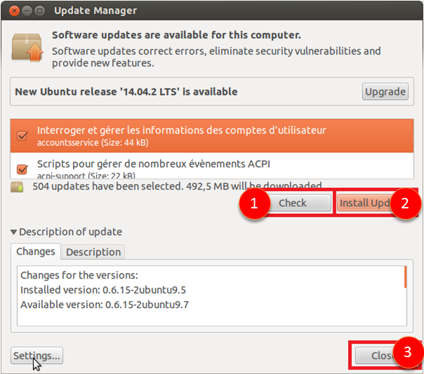 Vérifier et installer des mises à jour