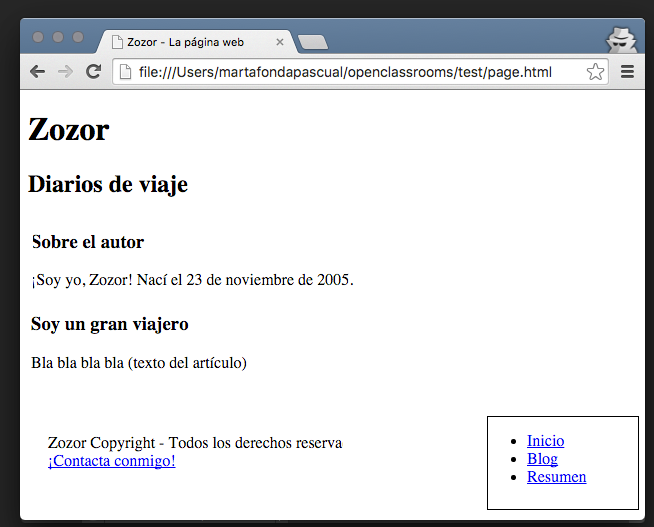 El menú se sitúa en la esquina inferior derecha de la pantalla