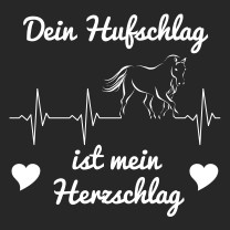 Shirtracer T-Shirt Für Mädchen – Pferde-Motiv Mit Spruch 'Dein Hufschlag Ist Mein Herzschlag' – Kurzarm-Shirt Aus Baumwolle