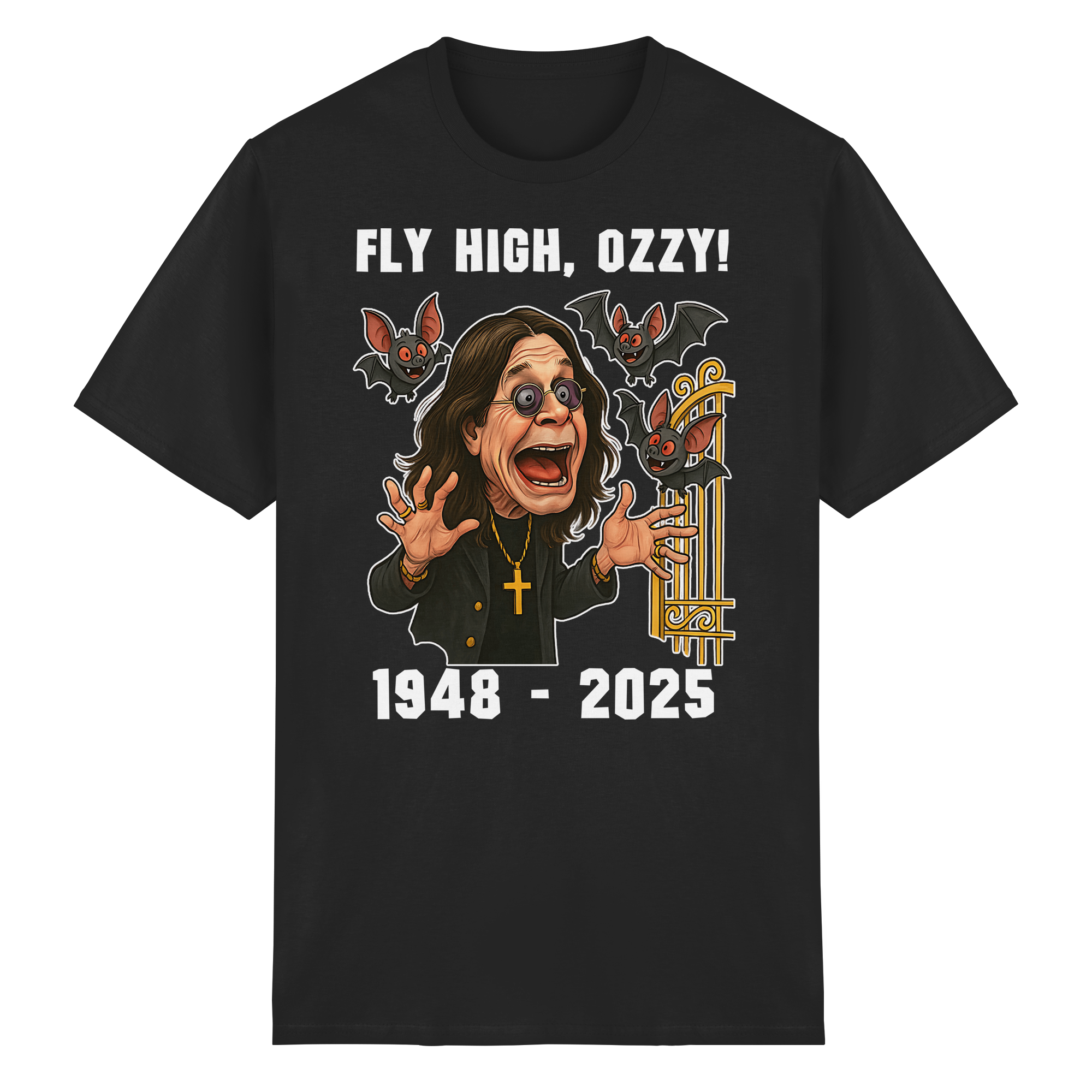 Ozzy Osbourne - Fly High Ozzy - T-Shirt | Black Sabbath Remember Ozz - Picture 3 of 4