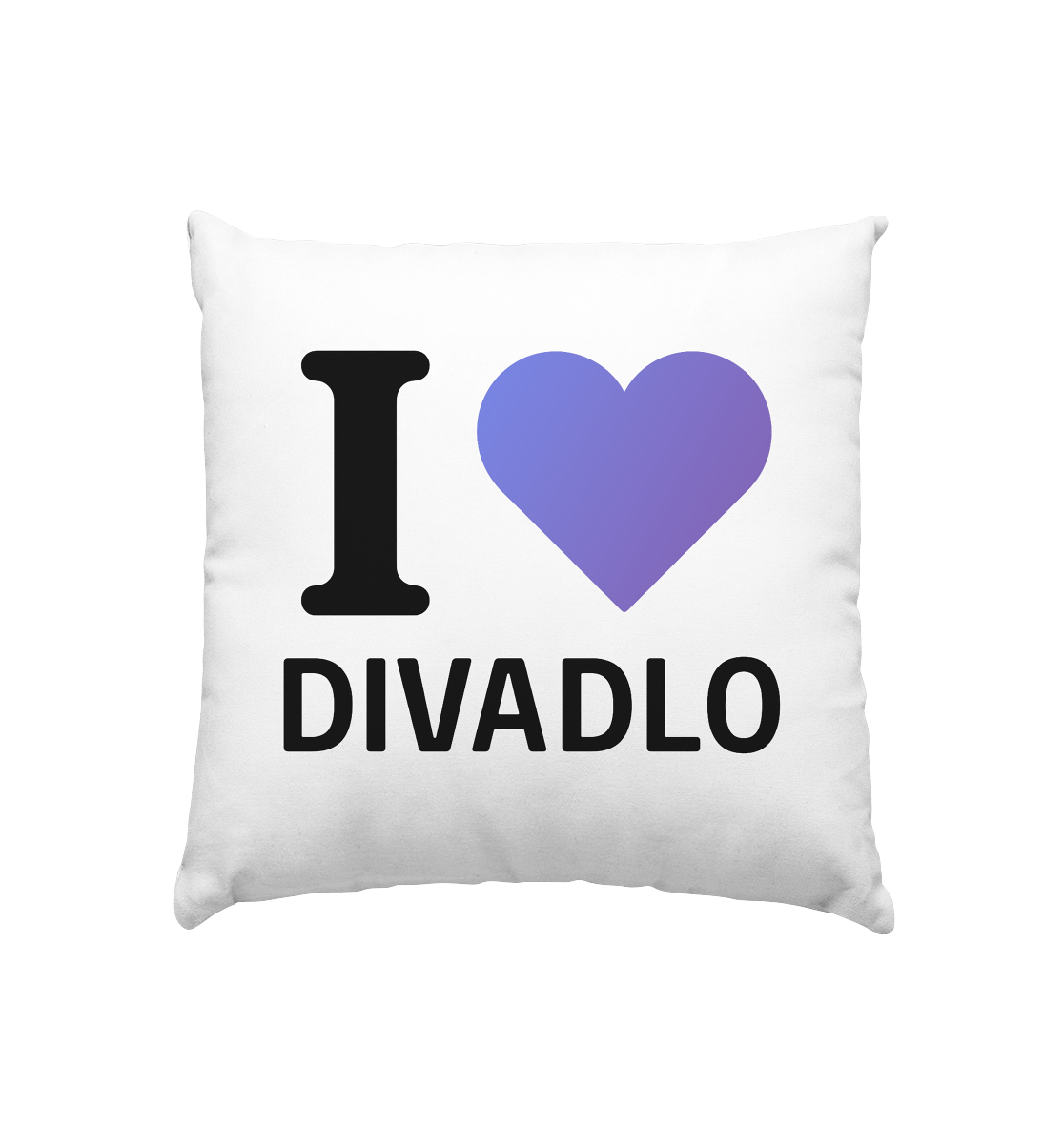Saténový polštář I ❤️ DIVADLO 40×40