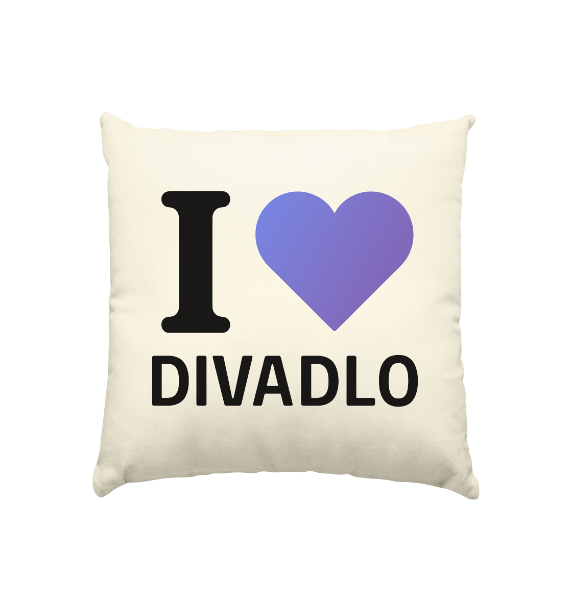 Lněný polštář I ❤️ DIVADLO 40×40