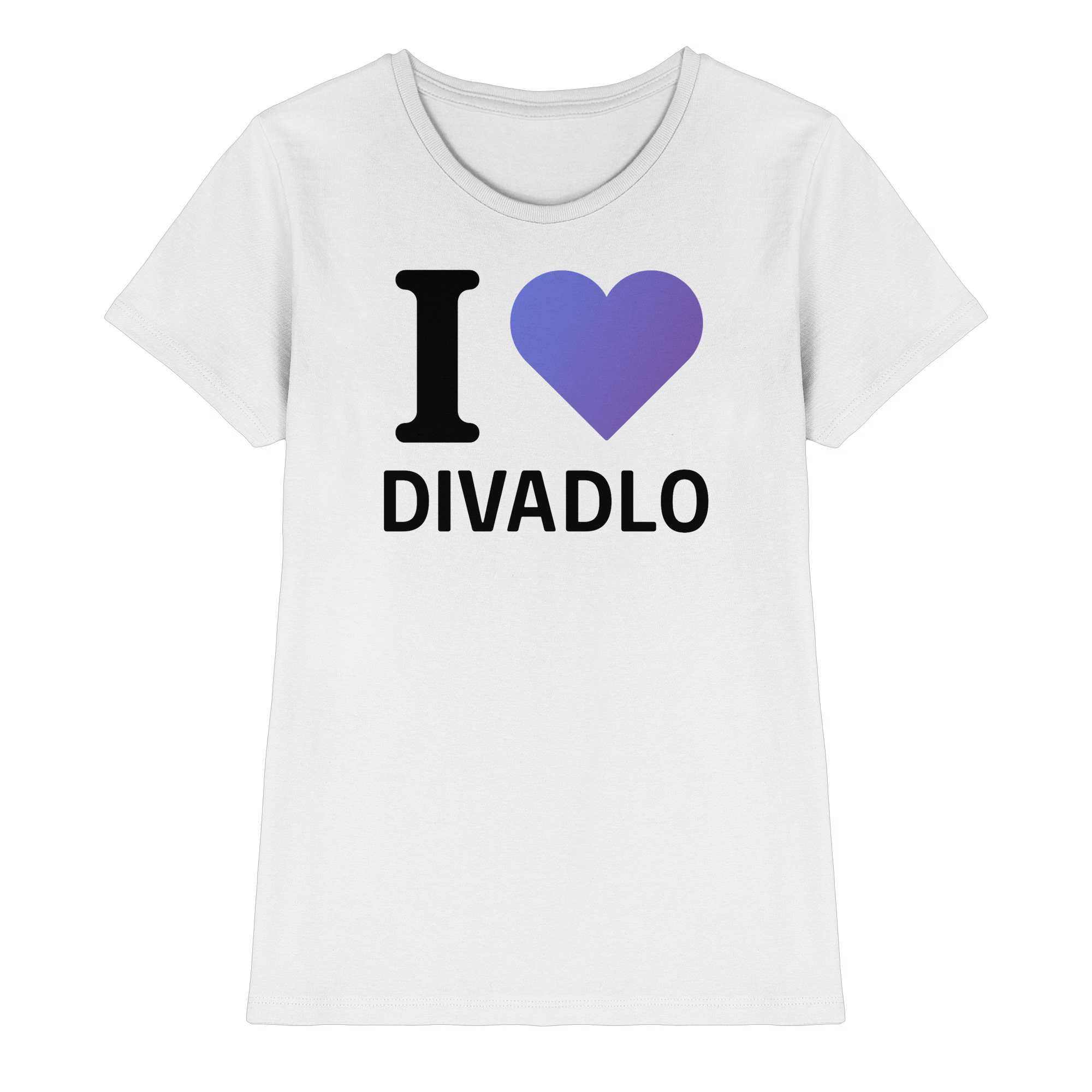 Dámské prémiové tričko I ❤️ DIVADLO