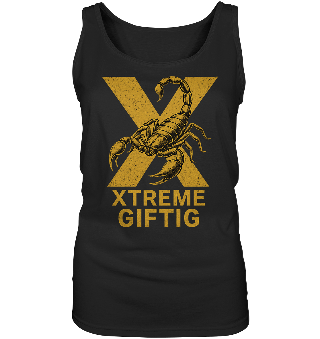 Giftig Damen Tanktop – XTREME GIFTIG GOLD – Schwarz – S