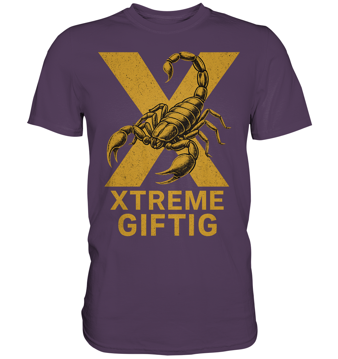 Giftig T-Shirt Unisex – XTREME GIFTIG GOLD – Violett – XS
